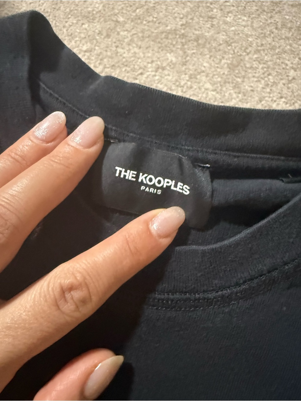 The Kooples Black Graphic Crewneck Tee